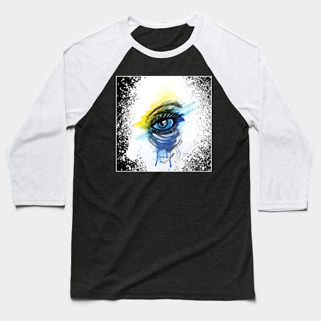 Watercolor Eye Baseball T-Shirt by VipiShop